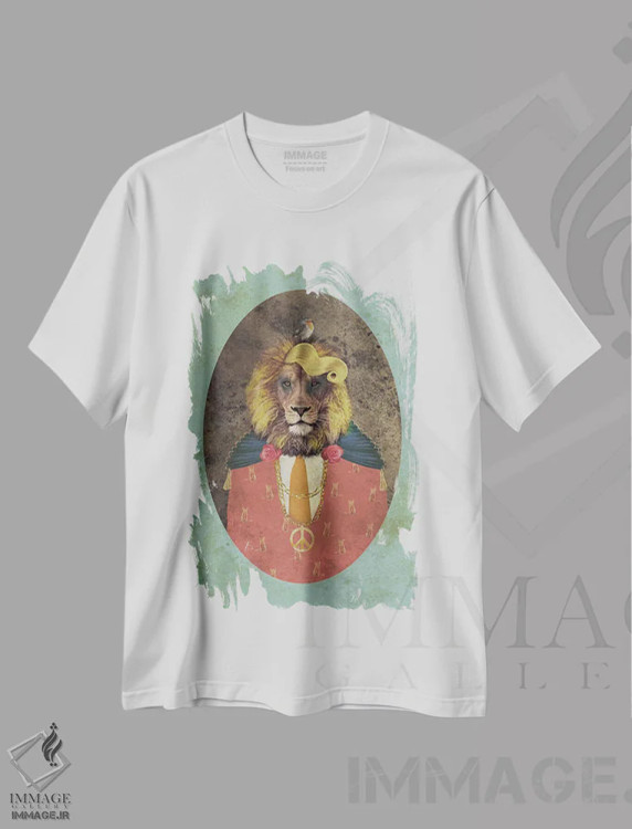 تیشرت سفید طرح دار دندی جک - زمینه روشن، تزئینی اثر کارولین کسلسی | immage.ir