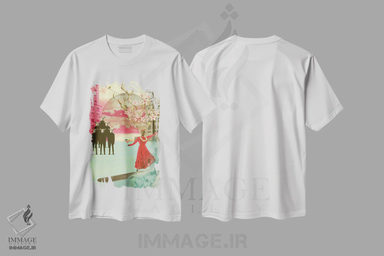 تیشرت سفید طرح دار گوسفند نباش، هنر فاخر معاصر اثر کارولین کسلسی | immage.ir