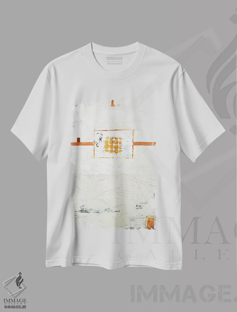 تیشرت سفید طرح دار هندسهٔ شهری شمارهٔ ۱ اثر کلر نیومن-ویلیامز | immage.ir