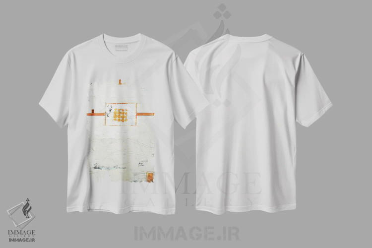 تیشرت سفید طرح دار هندسهٔ شهری شمارهٔ ۱ اثر کلر نیومن-ویلیامز | immage.ir
