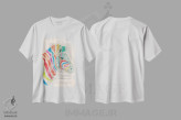 تیشرت سفید طرح دار گورخر رنگین کمانی ۱ اثر کوکو د پاریس | immage.ir