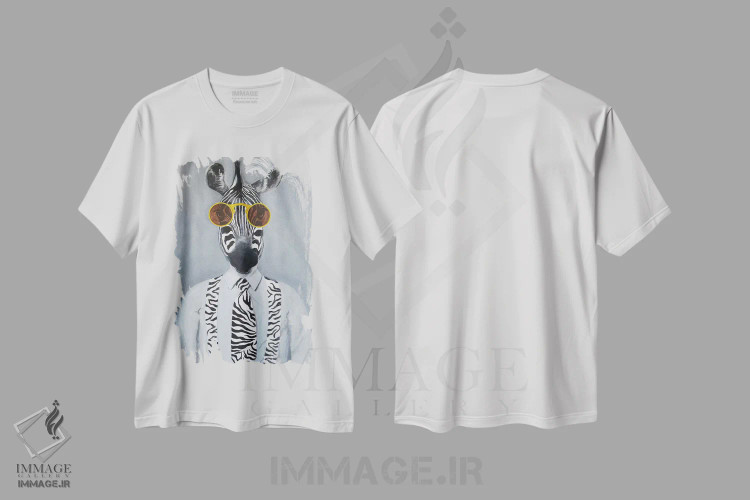 تیشرت سفید طرح دار گورخر شیک پوش اثر کوکو د پاریس | immage.ir