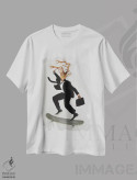 تیشرت سفید طرح دار گوزن اسکیت سوار اثر کوکو د پاریس | immage.ir