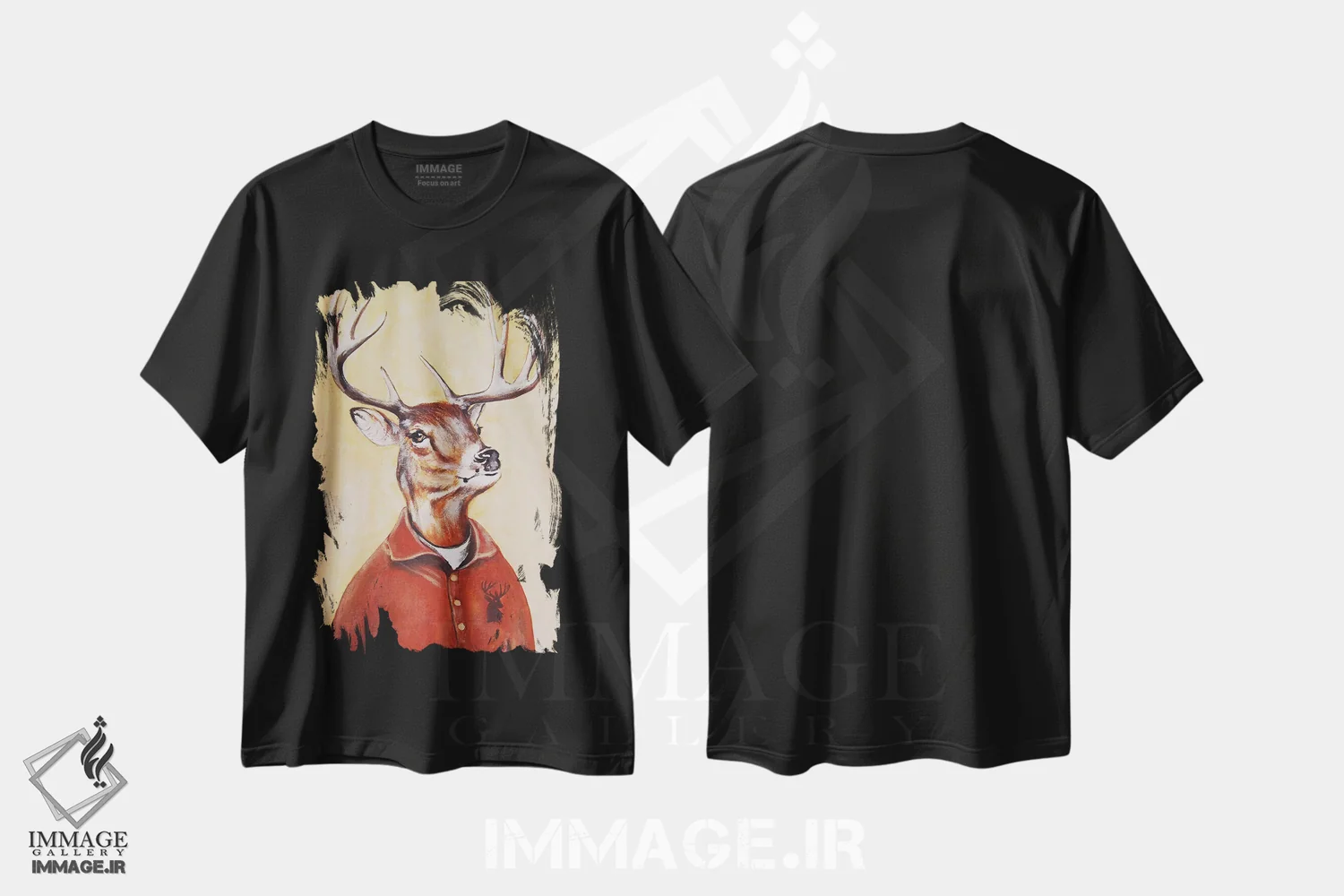 تیشرت مشکی طرح دار پسر گوزنی اثر کوکو د پاریس | immage.ir