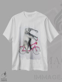 تیشرت سفید طرح دار فیل روی دوچرخه اثر کوکو د پاریس | immage.ir