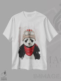 تیشرت سفید طرح دار پاندای خلبان اثر کوکو د پاریس | فروشگاه ایماژ