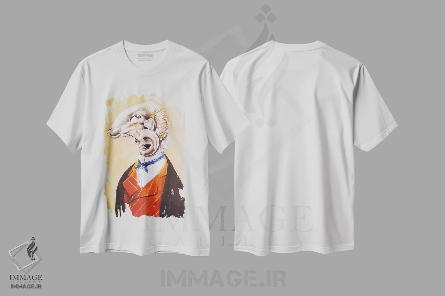 تیشرت سفید طرح دار سر قوچ اثر کوکو د پاریس | immage.ir