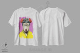 تیشرت سفید طرح دار بز با ظاهر والتر وایت، تزئینی اثر کوکو د پاریس | فروشگاه ایماژ