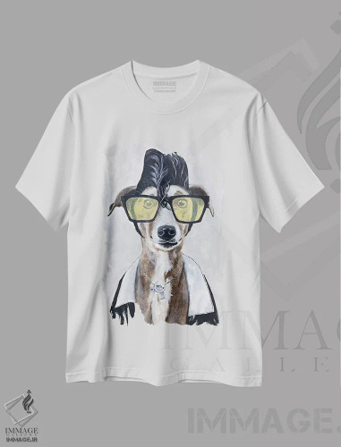 تیشرت سفید طرح دار گری هوند راک، دکور معاصر اثر کوکو د پاریس | فروشگاه ایماژ