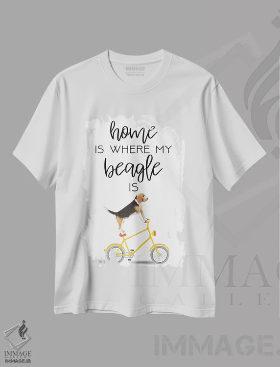 تیشرت سفید طرح دار بیگل، دکور معاصر اثر کوکو د پاریس | immage.ir