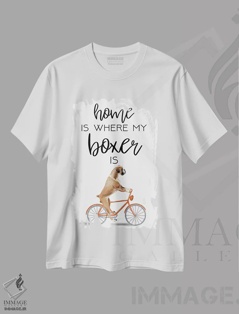 تیشرت سفید طرح دار باکسر، دکور معاصر اثر کوکو د پاریس | immage.ir