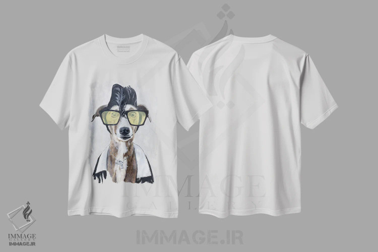 تیشرت سفید طرح دار گری هوند راک، دکور معاصر اثر کوکو د پاریس | فروشگاه ایماژ