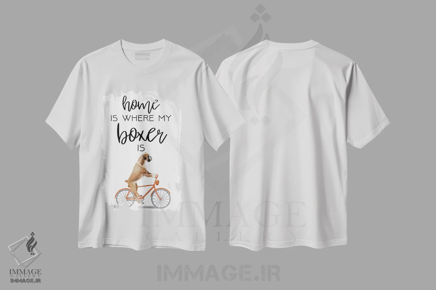 تیشرت سفید طرح دار باکسر، دکور معاصر اثر کوکو د پاریس | immage.ir