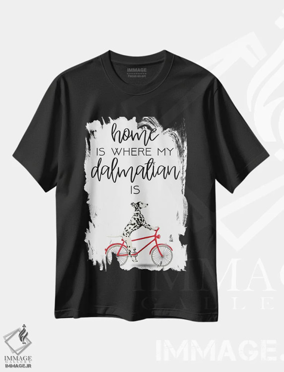 تیشرت مشکی طرح دار دالماتین، دکور معاصر اثر کوکو د پاریس | immage.ir
