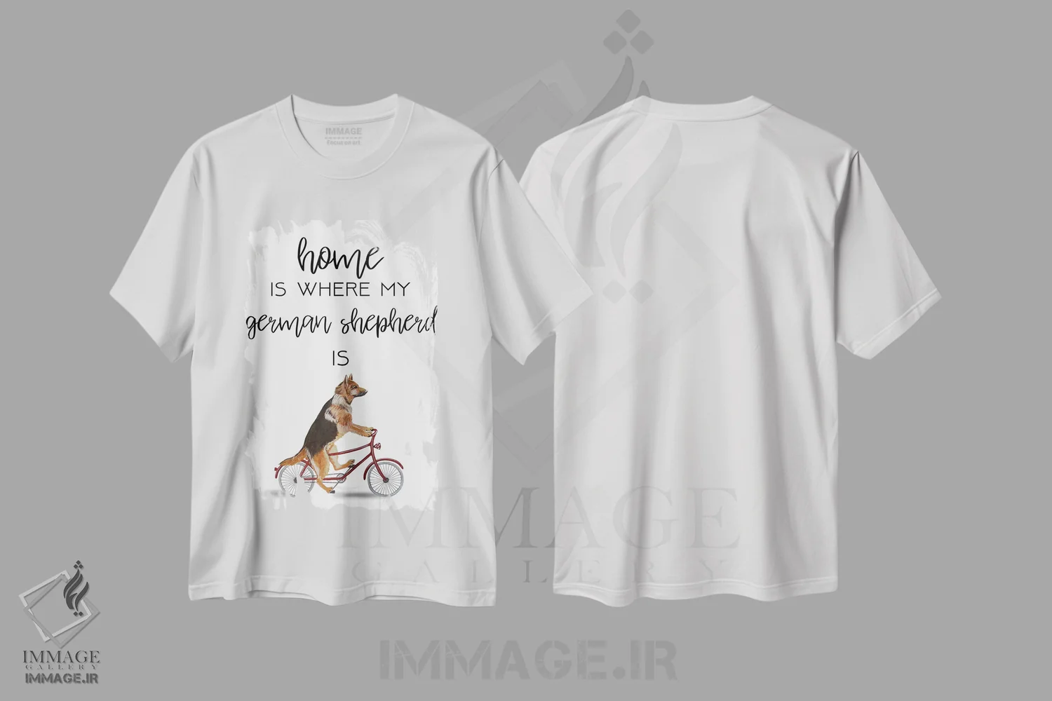 تیشرت سفید طرح دار ژرمن شپرد، دکور معاصر اثر کوکو د پاریس | immage.ir