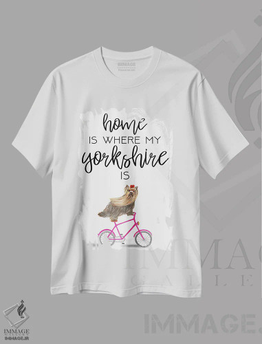 تیشرت سفید طرح دار یورکشایر، دکور معاصر اثر کوکو د پاریس | فروشگاه ایماژ