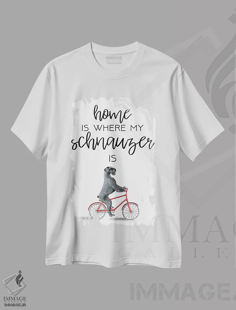 تیشرت سفید طرح دار اشنوزر، دکور معاصر اثر کوکو د پاریس | فروشگاه ایماژ