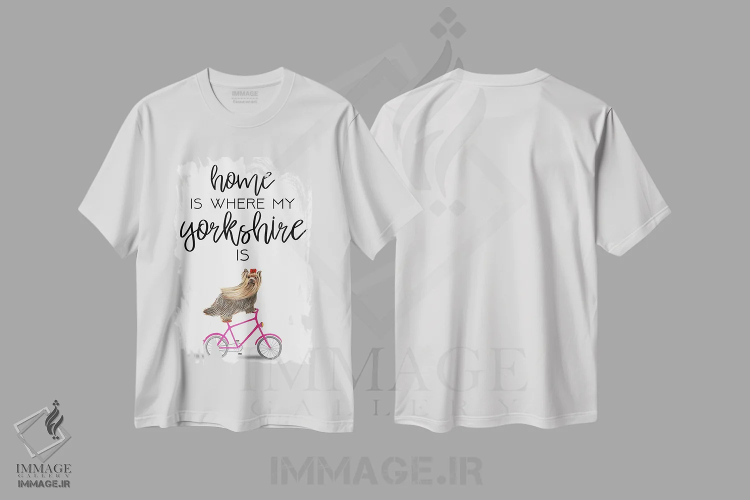 تیشرت سفید طرح دار یورکشایر، دکور معاصر اثر کوکو د پاریس | فروشگاه ایماژ