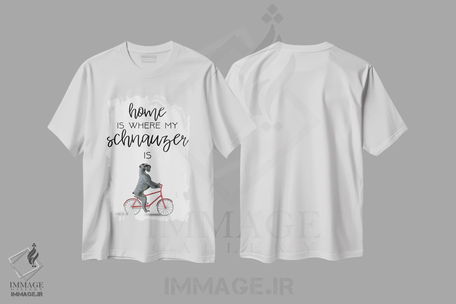 تیشرت سفید طرح دار اشنوزر، دکور معاصر اثر کوکو د پاریس | فروشگاه ایماژ