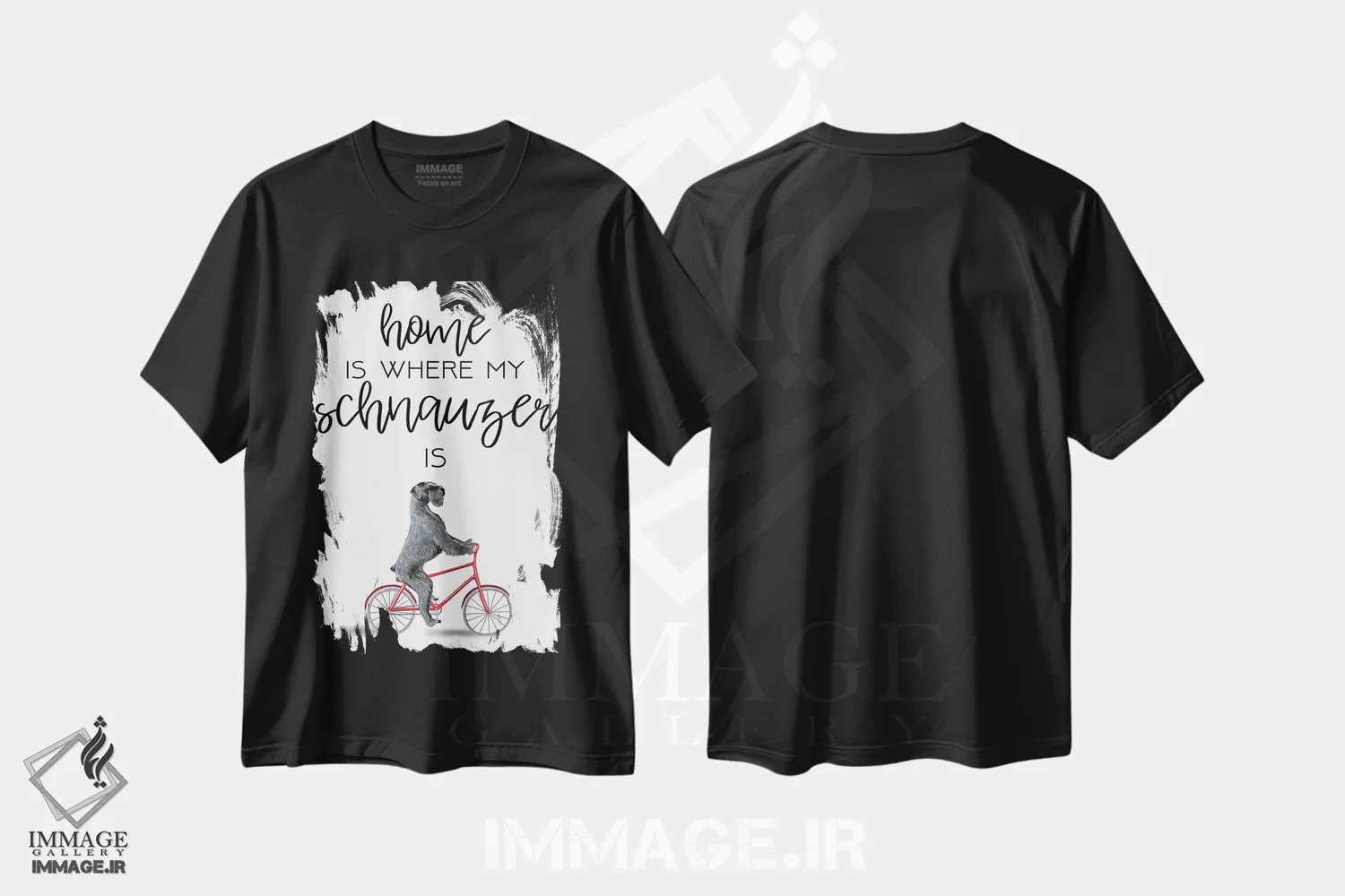 تیشرت مشکی طرح دار اشنوزر، دکور معاصر اثر کوکو د پاریس | immage.ir