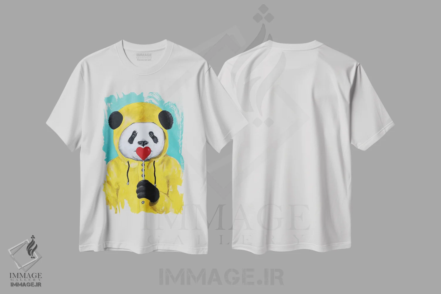 تیشرت سفید طرح دار پاندا با آب نبات چوبی، دکور معاصر اثر کوکو د پاریس | immage.ir