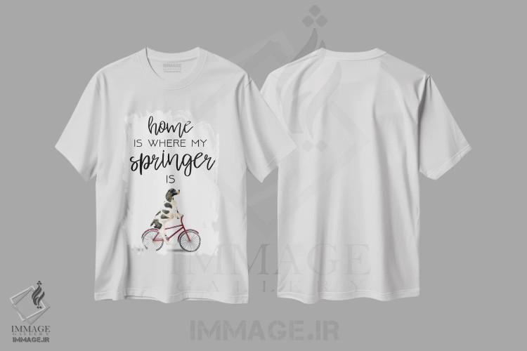 تیشرت سفید طرح دار اسپرینگر، دکور معاصر اثر کوکو د پاریس | immage.ir