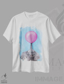 تیشرت سفید طرح دار فیل با آدامس بادکنکی، تزئینی اثر کوکو د پاریس | فروشگاه ایماژ