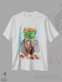 تیشرت سفید طرح دار وایمارانر با گل ها اثر کوکو د پاریس | فروشگاه ایماژ