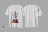 تیشرت سفید طرح دار گوزن با هشت پا، دکور معاصر اثر کوکو د پاریس | immage.ir