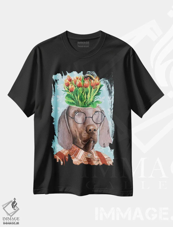 تیشرت مشکی طرح دار وایمارانر با گل ها اثر کوکو د پاریس | immage.ir