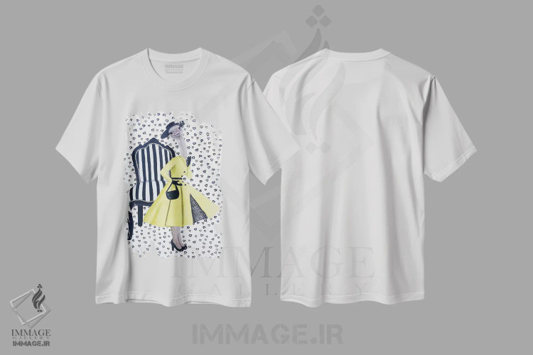 تیشرت سفید طرح دار شترمرغ مد روز اثر کوکو د پاریس | immage.ir