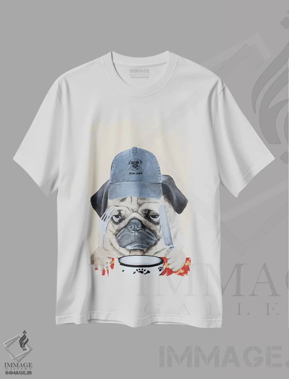 تیشرت سفید طرح دار زندگی پاگی، تزئینی اثر کوکو د پاریس | immage.ir
