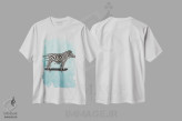 تیشرت سفید طرح دار گورخر اسکیت سوار اثر کوکو د پاریس | immage.ir