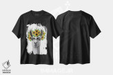 تیشرت مشکی طرح دار لاما با تم فریدا کالو، مدیوم اثر کوکو د پاریس | فروشگاه ایماژ