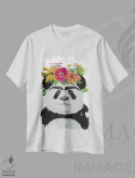 تیشرت سفید طرح دار پاندای فریدا کالو سفید، تزئینی اثر کوکو د پاریس | فروشگاه ایماژ
