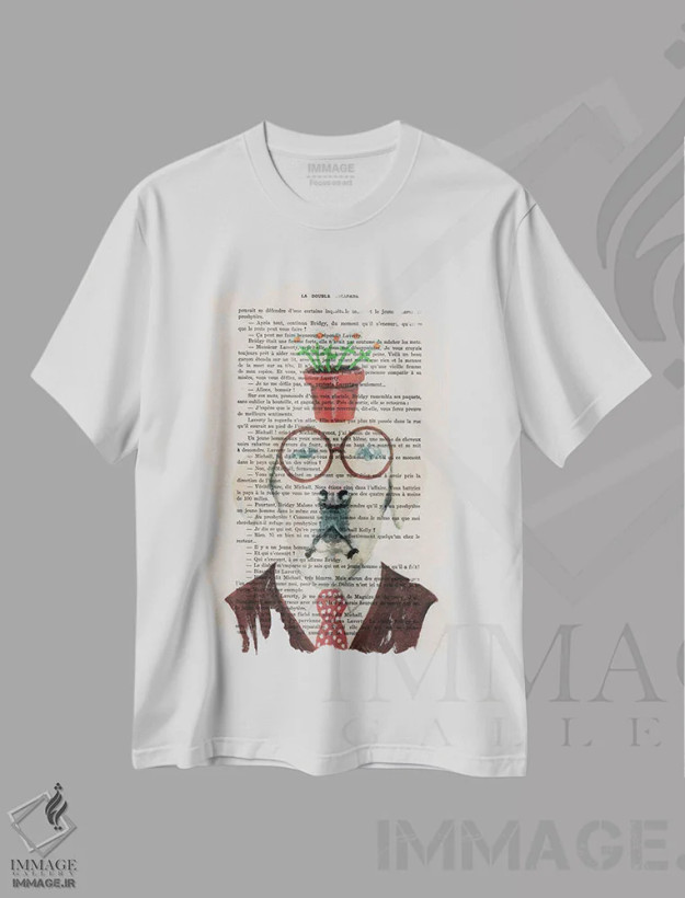 تیشرت سفید طرح دار لابرادور با گل ها، تزئینی اثر کوکو د پاریس | فروشگاه ایماژ