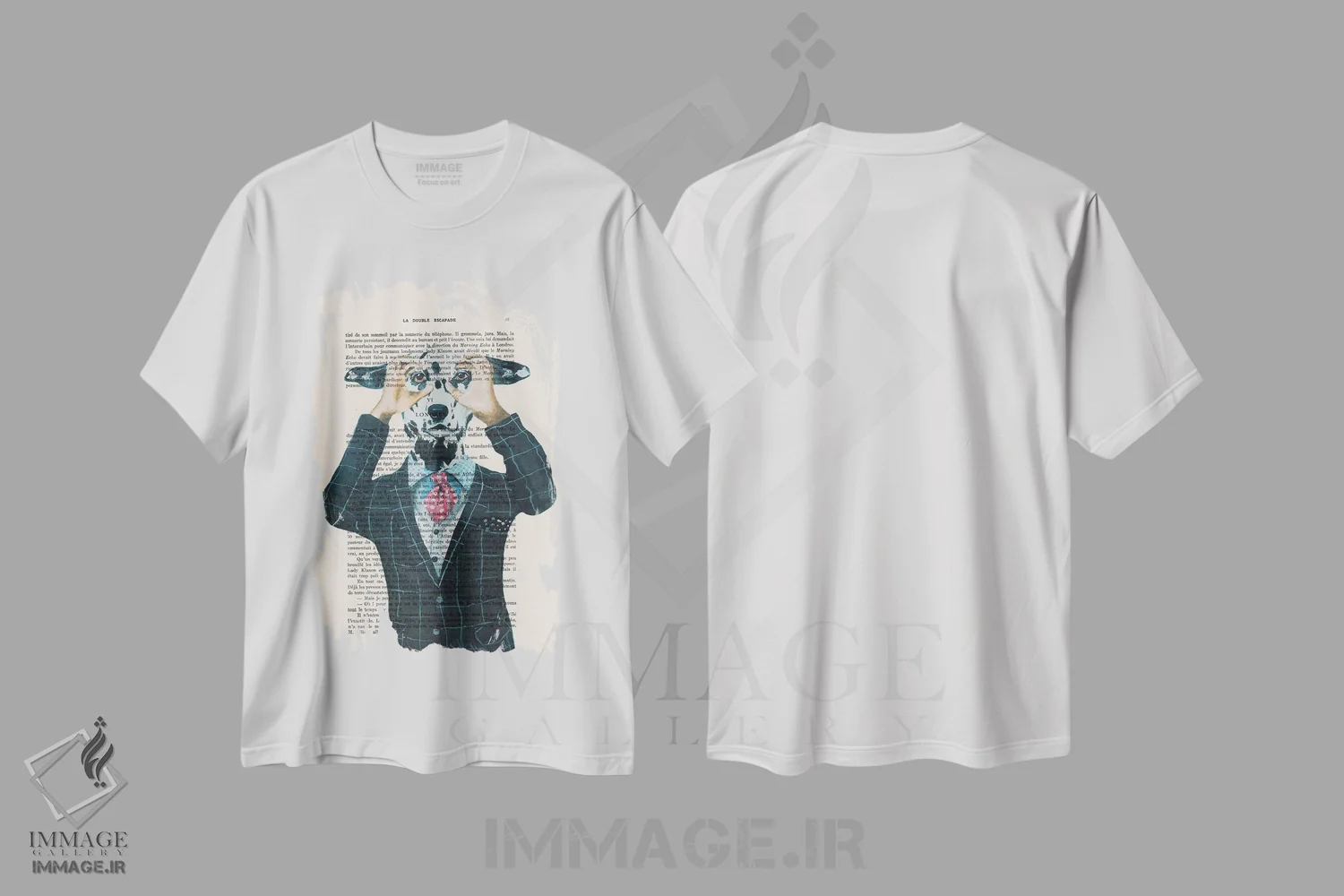 تیشرت سفید طرح دار دالماتین مراقب توست!، تزئینی اثر کوکو د پاریس | immage.ir