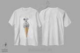 تیشرت سفید طرح دار دالماتین بستنی خور، مدیوم اثر کوکو د پاریس | immage.ir