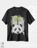 تیشرت مشکی طرح دار پاندا با یک درخت، مدیوم اثر کوکو د پاریس | فروشگاه ایماژ