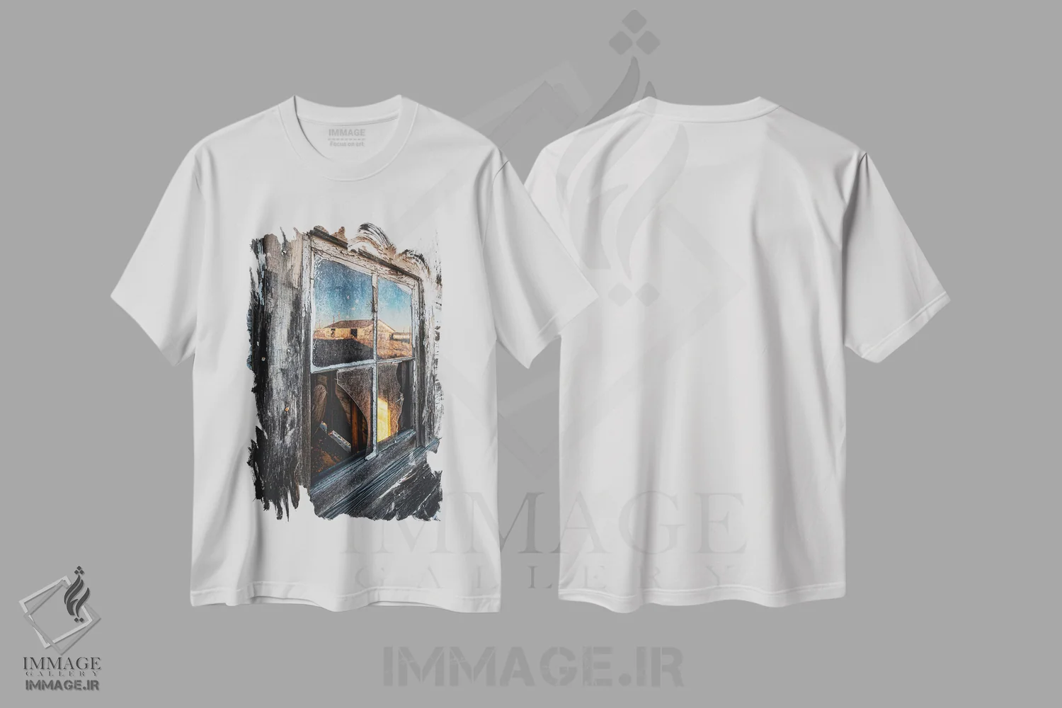 تیشرت سفید طرح دار بافت های روستایی، مدیوم اثر کریستوفر توماس | immage.ir