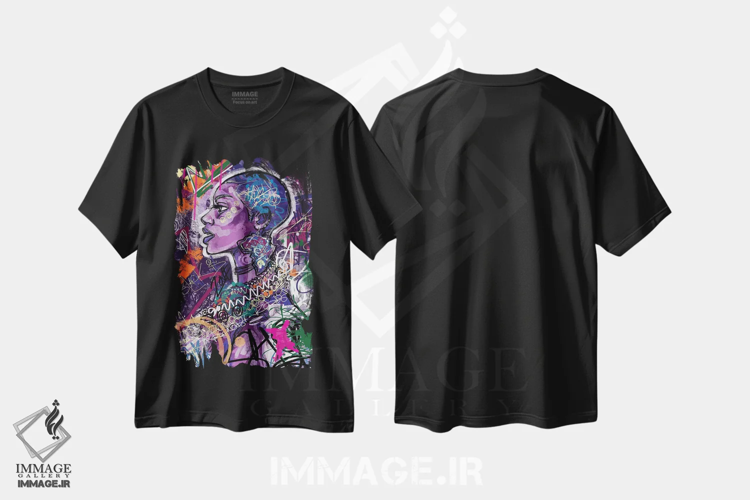 تیشرت مشکی طرح دار سیاه عشقی است، هنر آمریکایی آفریقایی تبار اثر جاستین کوپلند | immage.ir