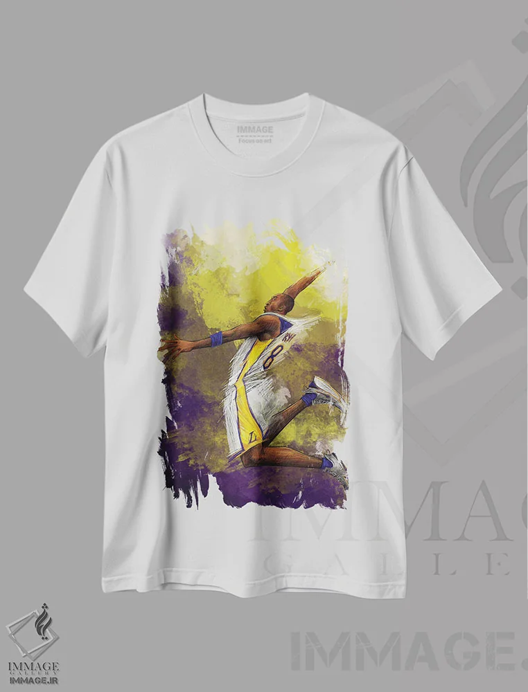 تیشرت سفید طرح دار کبرا سیاه، مدیوم اثر کریستین پانی آگوا | فروشگاه ایماژ