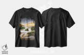 تیشرت مشکی طرح دار طلوع خلیج وایت کلیف، عکاسی هنری فاخر اثر چاد پاول | فروشگاه ایماژ