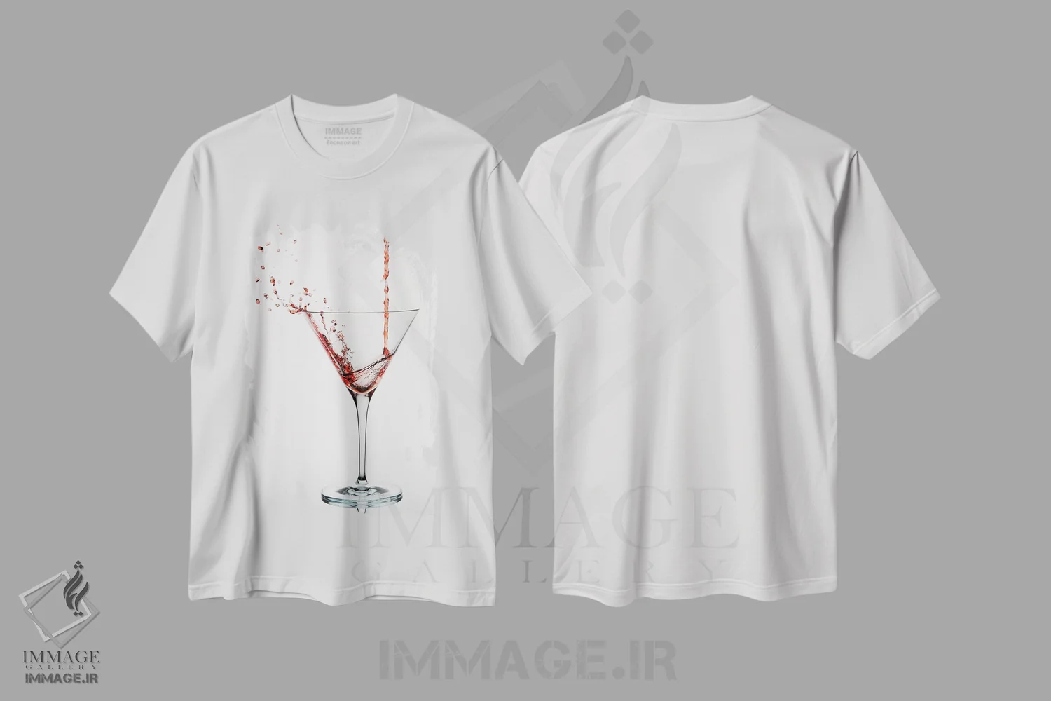 تیشرت سفید طرح دار کوکتل، تزئینی اثر کریستین پابست | immage.ir