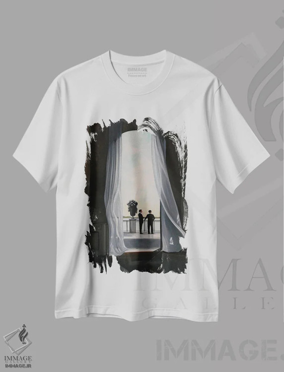 تیشرت سفید طرح دار باد گرم، دکور معاصر اثر شارلوت پی. | immage.ir