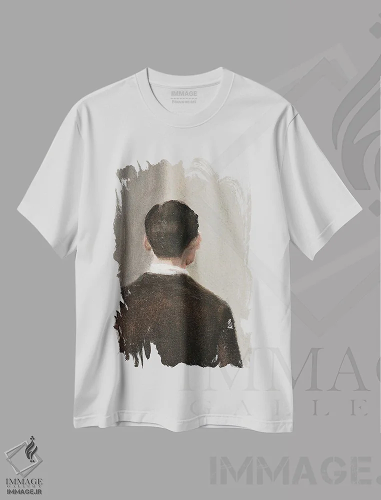 تیشرت سفید طرح دار لحظه، دکور معاصر اثر شارلوت پی. | فروشگاه ایماژ