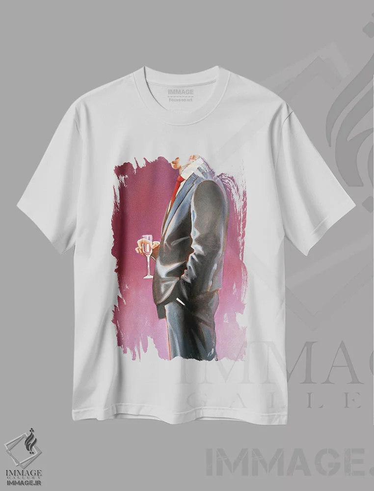 تیشرت سفید طرح دار جام، دکور معاصر اثر شارلوت پی. | immage.ir