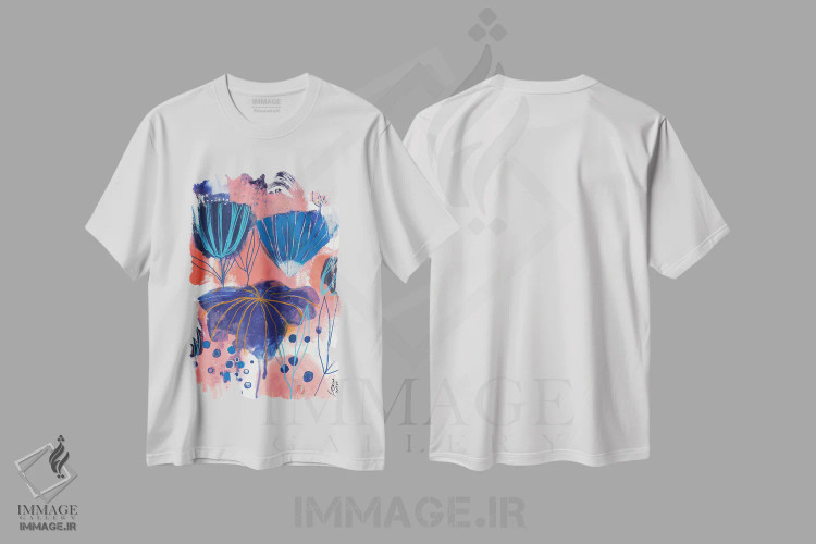 تیشرت سفید طرح دار افسردگی گل ها اثر کورینا کاپری | immage.ir