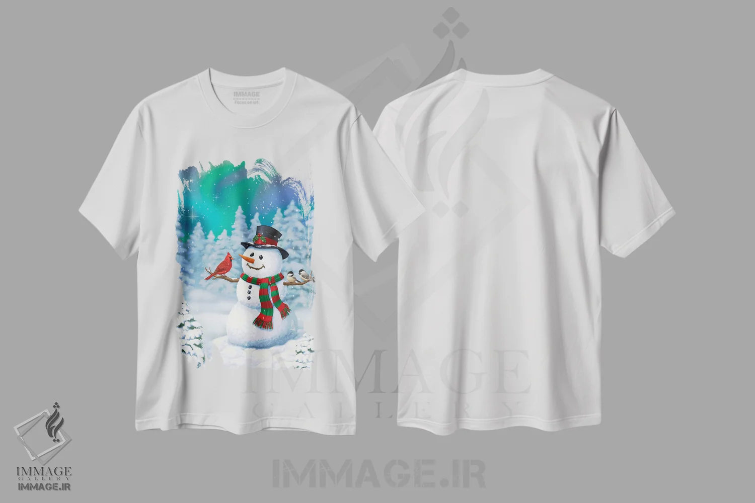 تیشرت سفید طرح دار شگفتی را شریک شدن، دکور تعطیلات اثر کریستا فارست | فروشگاه ایماژ