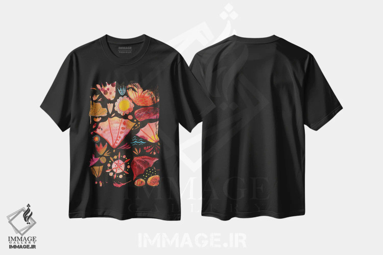 تیشرت مشکی طرح دار خدای چیزهای کوچک اثر کورینا کاپری | immage.ir